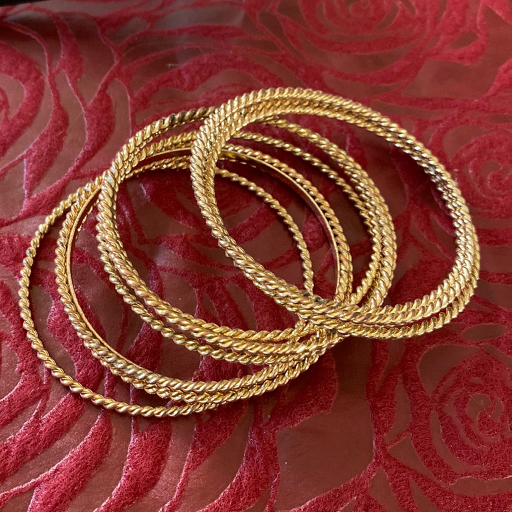 Gold Tone Bangles